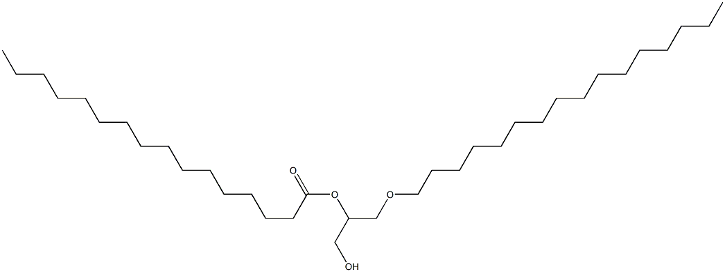 1-O-hexadecyl-2-O-hexadecanoylglycerol Struktur