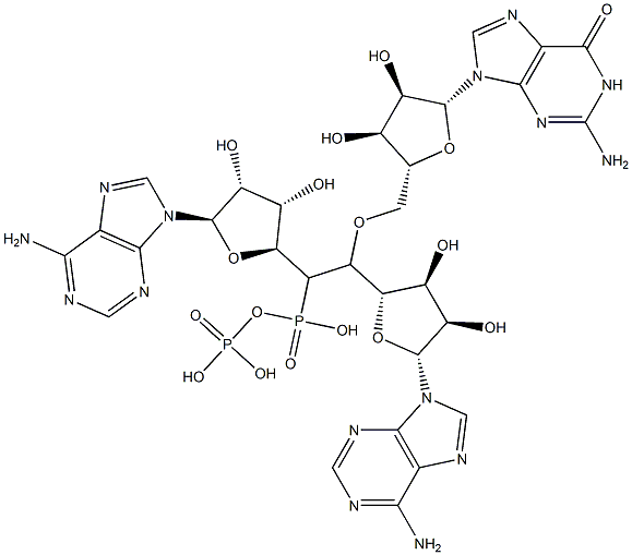 5'-diphosphoadenylyl-guanylyl-adenosine Struktur