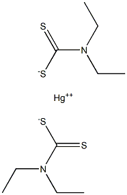 MERCURY(II)DIETHYLDITHIOCARBAMATE Struktur