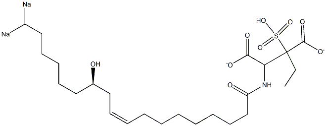 DISODIUMRICINOLEAMIDOETHYLSULPHOSUCCINATE Struktur