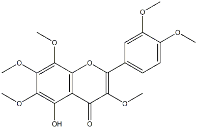 5-HYDROXY-3,6,7,8,3',4'-HEXAMETHOXYFLAVONE Struktur