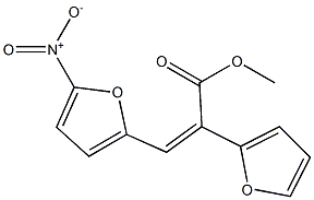 CIS-METHYL3-(5-NITRO-2-FURYL)-2-(2-FURYL)ACRYLATE Struktur