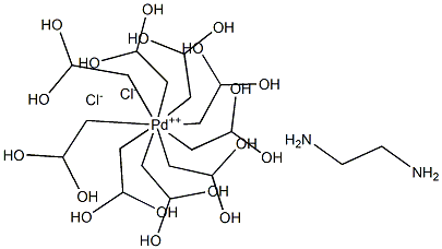 NNDIHYDROXYETHYLETHYLENEDIAMINEPALLADIUMDICHLORIDE Struktur