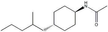 TRANS-DL-N-ACETYL-4-(2-METHYLPENTYL)-CYCLOHEXYLAMINE Struktur