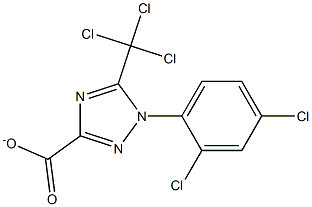 1-(2,4-DICHLOROPHENYL)-5-TRICHLOROMETHYL-(1H)-1,2,4-TRIAZOLE-3-CARBOXYLATE Struktur