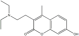 3-(2-(DIETHYLAMINO)ETHYL)-7-HYDROXY-4-METHYLCOUMARIN Struktur