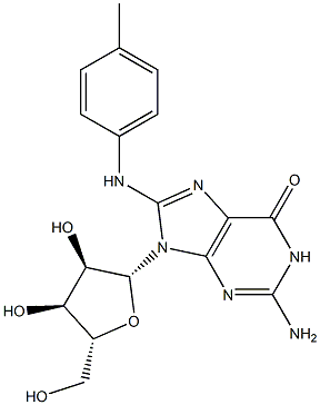 N-(GUANOSINE-8-YL)-PARA-TOLUIDINE Struktur