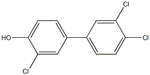 4-HYDROXY-3,3',4'-TRICHLOROBIPHENYL Struktur