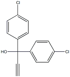 BIS(PARA-CHLOROPHENYL)ETHYNYLCARBINOL Struktur