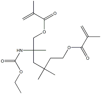 1,6-BIS-(METHACRYLOYLOXY-2-ETHOXYCARBONYLAMINO)-2,4,4-TRIMETHYLHEXANE Struktur