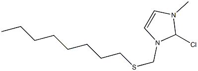 3-OCTYL-THIOMETHYL-1-METHYL-IMIDAZOLYLCHLORIDE Struktur