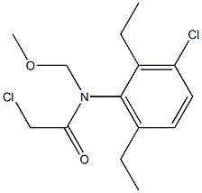 2-CHLORO-N-(3-CHLORO-2,6-DIETHYLPHENYL)-N-(METHOXYMETHYL)ACETAMIDE Struktur