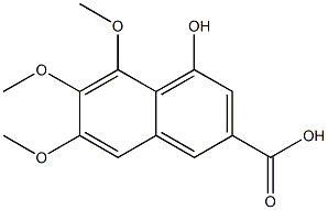 6,7,8-TRIMETHOXY-1-HYDROXY-3-NAPHTHOICACID Struktur