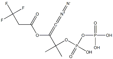 DIAZOTRIFLUOROPROPIONYLOXYDIMETHYLALLYLPYROPHOSPHATE Struktur