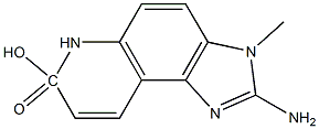 7-HYDROXY-2-AMINO-3,6-DIHYDRO-3-METHYL-7H-IMIDAZO(4,5-F)QUINOLINE-7-ONE Struktur