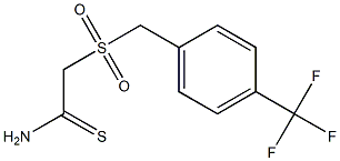 2-{[(4-TRIFLUOROMETHYL)BENZYL]SULPHONYL}ETHANETHIOAMIDE Struktur