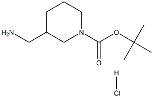 3-Aminomethylpiperidine-1-carboxylicacidtert-butylesterhydrochloride Struktur