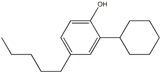 4-trans-n-Pentylcyclohexylphenol Struktur