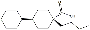 Trans-4-Butyl-(1,1-bicyclohexyl)-4-carboxylicacid Struktur