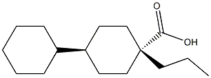 Trans-4-Propyl-(1,1-bicyclohexyl)-4-carboxylicacid Struktur