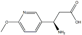 (R)-3-Amino-3-(6-methoxy-3-pyridyl)-propanoic acid Struktur