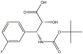 N-Boc-(2R,3R)-3-Amino-3-(3-fluoro-phenyl)-2-hydroxy-propanoic acid Struktur