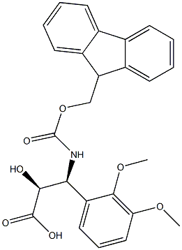 N-Fmoc-(2S,3S)-3-Amino-2-hydroxy-3-(2,3-dimethoxy-phenyl)-propanoic acid Struktur