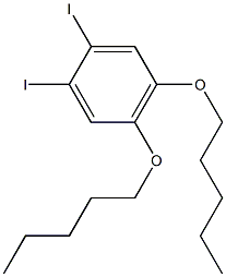 1,2-DIIODO-4,5-(DIPENTYLOXY)BENZENE Struktur