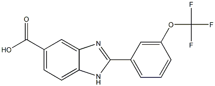 2-(3-Trifluoromethoxyphenyl)-1H-benzimidazole-5-carboxylic acid Struktur