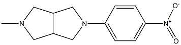 2-Methyl-5-(4-nitrophenyl)-octahydro-pyrrolo[3,4-c]pyrrole Struktur