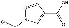 1-Chloromethyl-1H-pyrazole-4-carboxylic acid Struktur