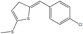 2-(4-Chlorobenzylidene)-5-(methylthio)thiophen- Struktur