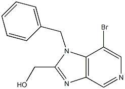 (1-benzyl-7-bromo-1H-imidazo[4,5-c]pyridin-2-yl)methanol Struktur