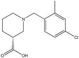 (3R)-1-(4-chloro-2-methylbenzyl)piperidine-3-carboxylic acid Struktur