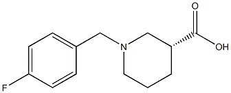 (3R)-1-(4-fluorobenzyl)piperidine-3-carboxylic acid Struktur