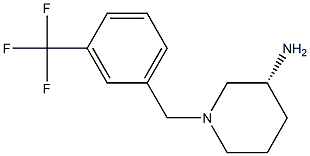 (3R)-1-[3-(trifluoromethyl)benzyl]piperidin-3-amine Struktur