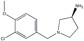 (3S)-1-(3-chloro-4-methoxybenzyl)pyrrolidin-3-amine Struktur