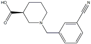 (3S)-1-(3-cyanobenzyl)piperidine-3-carboxylic acid Struktur