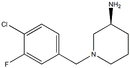 (3S)-1-(4-chloro-3-fluorobenzyl)piperidin-3-amine Struktur