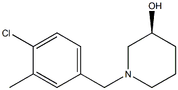 (3S)-1-(4-chloro-3-methylbenzyl)piperidin-3-ol Struktur