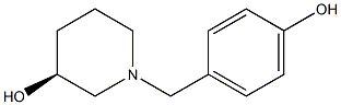 (3S)-1-(4-hydroxybenzyl)piperidin-3-ol Struktur