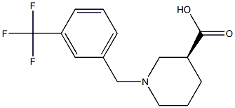 (3S)-1-[3-(trifluoromethyl)benzyl]piperidine-3-carboxylic acid Struktur