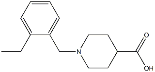 1-(2-ethylbenzyl)piperidine-4-carboxylic acid Struktur