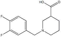 1-(3,4-difluorobenzyl)piperidine-3-carboxylic acid Struktur