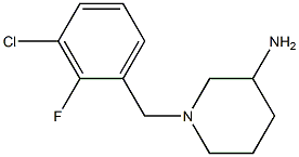 1-(3-chloro-2-fluorobenzyl)piperidin-3-amine Struktur