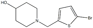 1-[(5-bromothiophen-2-yl)methyl]piperidin-4-ol Struktur