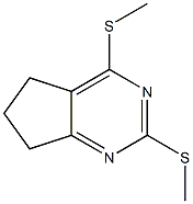 2,4-bis(methylsulfanyl)-6,7-dihydro-5H-cyclopenta[d]pyrimidine Struktur