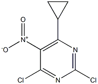 2,4-dichloro-6-cyclopropyl-5-nitropyrimidine Struktur