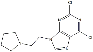 2,6-dichloro-9-(2-pyrrolidin-1-ylethyl)-9H-purine Struktur