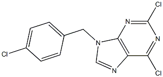 2,6-dichloro-9-(4-chlorobenzyl)-9H-purine Struktur